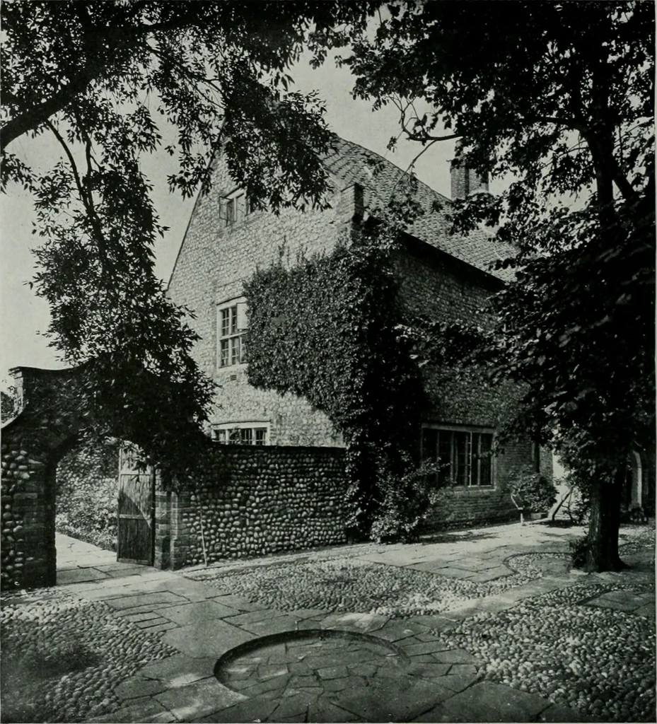 An illustration from American country houses of to-day; an illustrated account of some excellent houses built and gardens planted during the last few years, showing unmistakable influence of the modern trend in ideals architectural, 1915, leaf 323