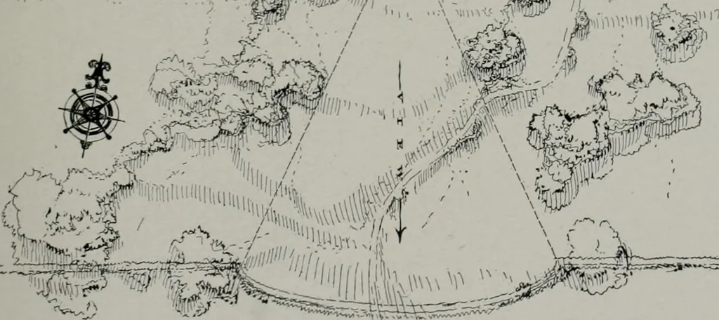 An illustration from American country houses of to-day; an illustrated account of some excellent houses built and gardens planted during the last few years, showing unmistakable influence of the modern trend in ideals architectural, 1915, leaf 34