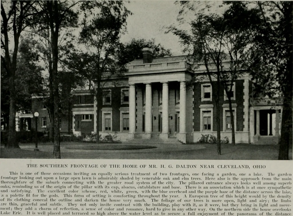 An illustration from American country houses of to-day; an illustrated account of some excellent houses built and gardens planted during the last few years, showing unmistakable influence of the modern trend in ideals architectural, 1915, leaf 392