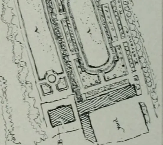 An illustration from American country houses of to-day; an illustrated account of some excellent houses built and gardens planted during the last few years, showing unmistakable influence of the modern trend in ideals architectural, 1915, leaf 393