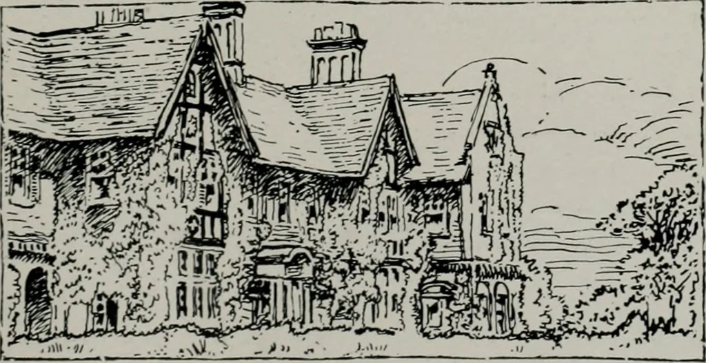 An illustration from American country houses of to-day; an illustrated account of some excellent houses built and gardens planted during the last few years, showing unmistakable influence of the modern trend in ideals architectural, 1915, leaf 446