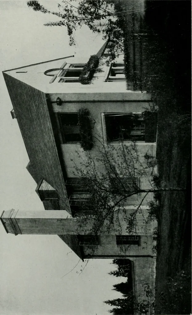 An illustration from American country houses of to-day; an illustrated account of some excellent houses built and gardens planted during the last few years, showing unmistakable influence of the modern trend in ideals architectural, 1915, leaf 51