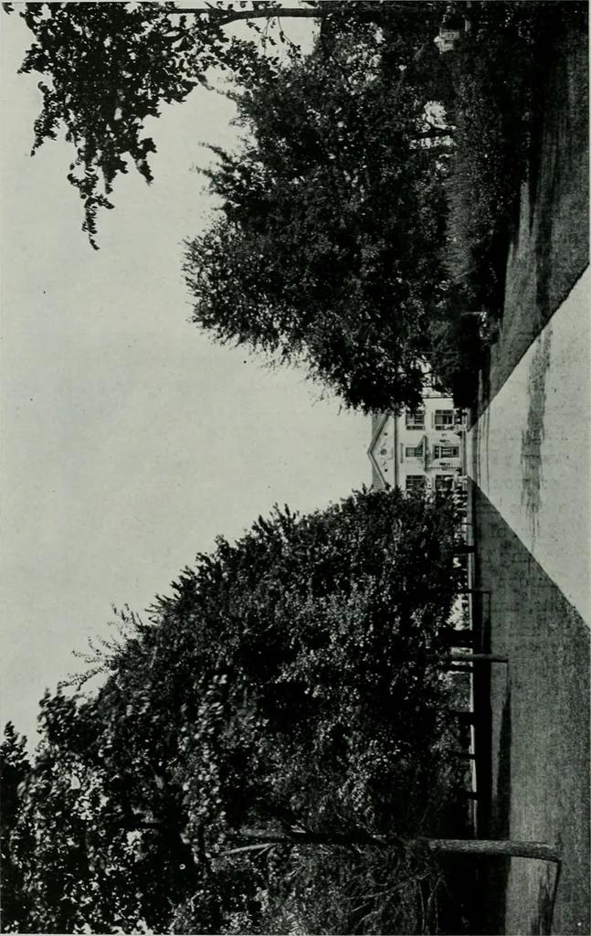 An illustration from American country houses of to-day; an illustrated account of some excellent houses built and gardens planted during the last few years, showing unmistakable influence of the modern trend in ideals architectural, 1915, leaf 57