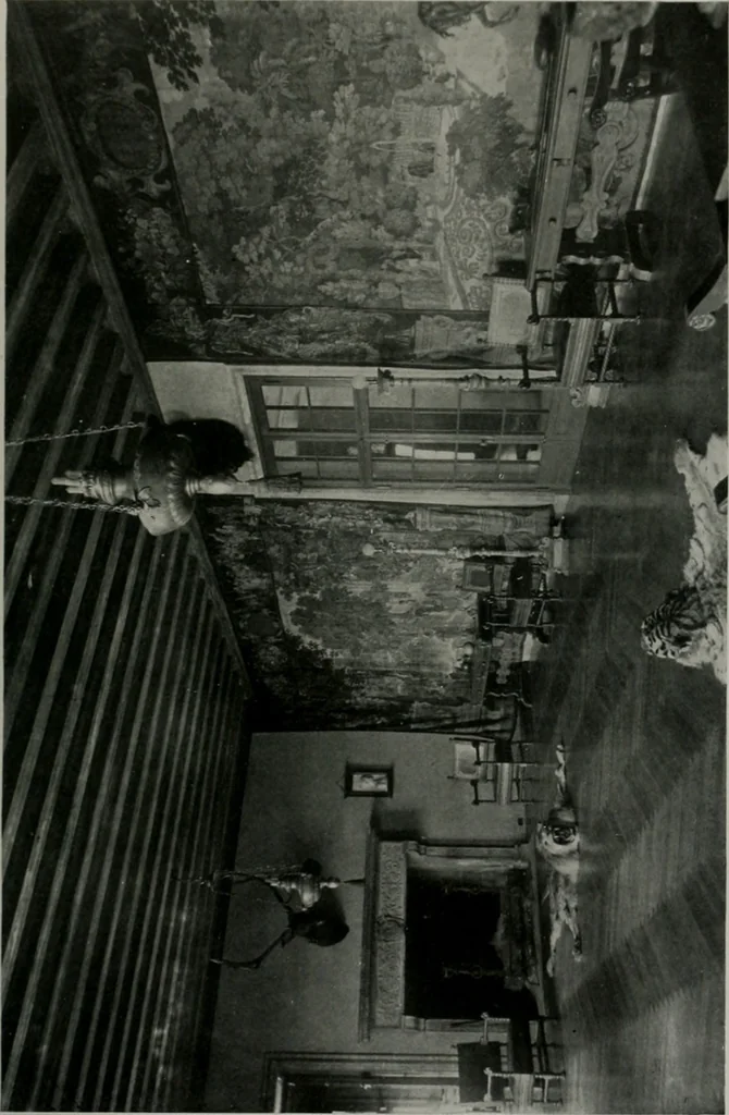 An illustration from American country houses of to-day; an illustrated account of some excellent houses built and gardens planted during the last few years, showing unmistakable influence of the modern trend in ideals architectural, 1915, leaf 62