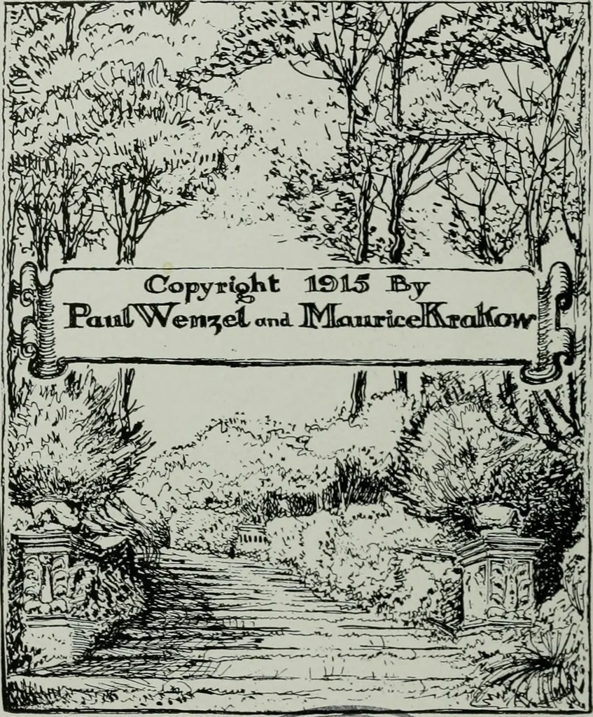 An illustration from American country houses of to-day; an illustrated account of some excellent houses built and gardens planted during the last few years, showing unmistakable influence of the modern trend in ideals architectural, 1915, leaf 9