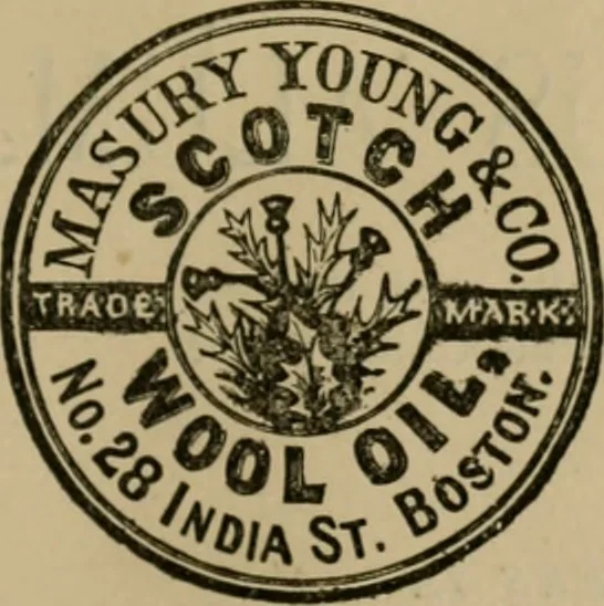 An illustration from The American dyer, (enlarged and revised) : a practical treatise on the coloring of wool, cotton, yarn and cloth, also, calico-printing ... containing seventy samples of wool, cotton yarn, and cloth; sample of black on raw cotton, colored at one operation; embracing, in all, over four hundred recipes, 1878, leaf 514