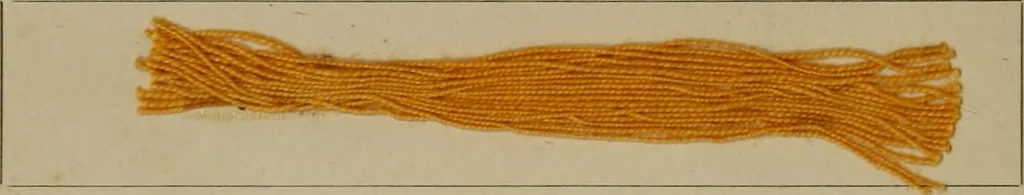 An illustration from The American dyer, (enlarged and revised) : a practical treatise on the coloring of wool, cotton, yarn and cloth, also, calico-printing ... containing seventy samples of wool, cotton yarn, and cloth; sample of black on raw cotton, colored at one operation; embracing, in all, over four hundred recipes, 1878, leaf 615