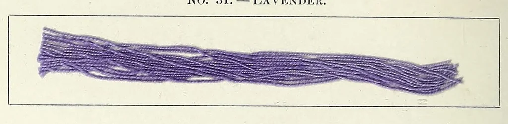 An illustration from The American dyer, (enlarged and revised) : a practical treatise on the coloring of wool, cotton, yarn and cloth, also, calico-printing ... containing seventy samples of wool, cotton yarn, and cloth; sample of black on raw cotton, colored at one operation; embracing, in all, over four hundred recipes, 1878, leaf 638