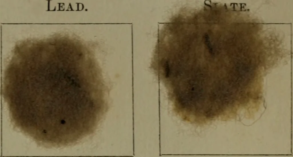 An illustration from The American dyer : a practical treatise on the coloring of wool, cotton, yarn & cloth.., 1873, leaf 174