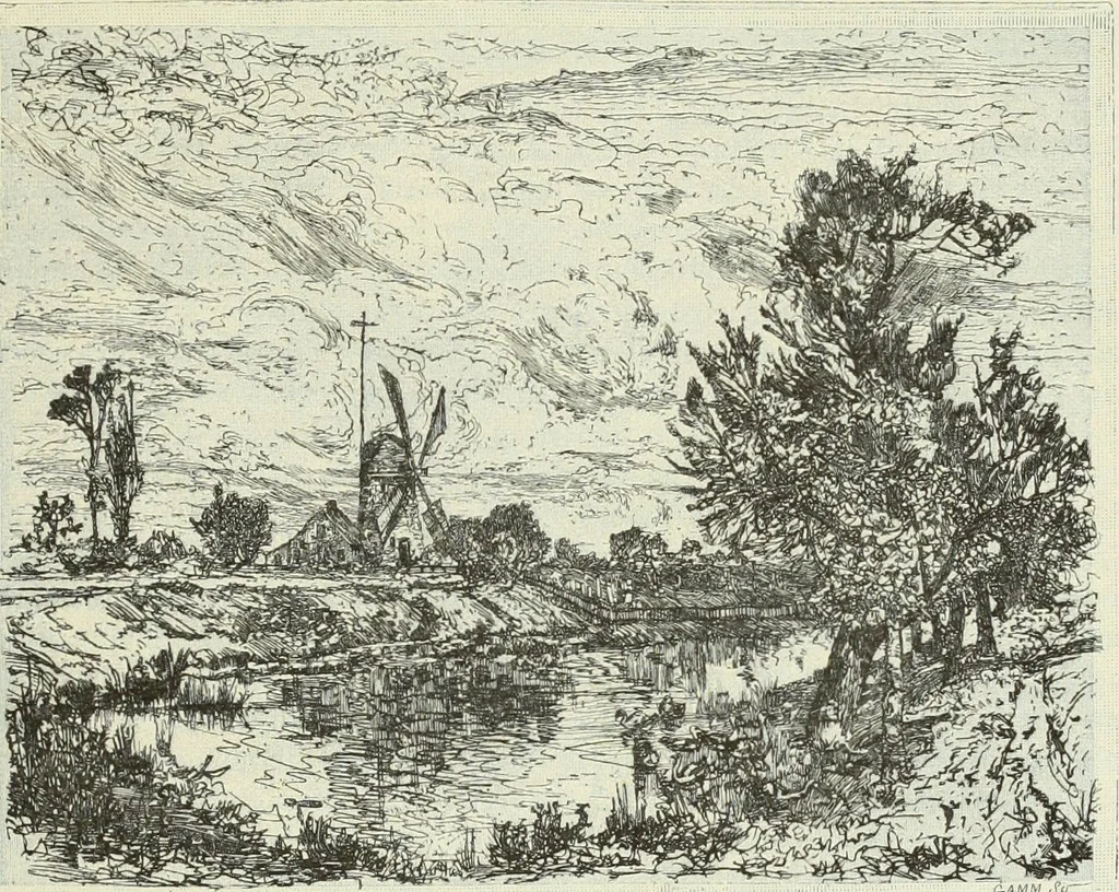 An illustration from American etchers. Reprinted from the Century magazine for February 1883, with a brief additional chapter from the New York Star, 1886, leaf 14