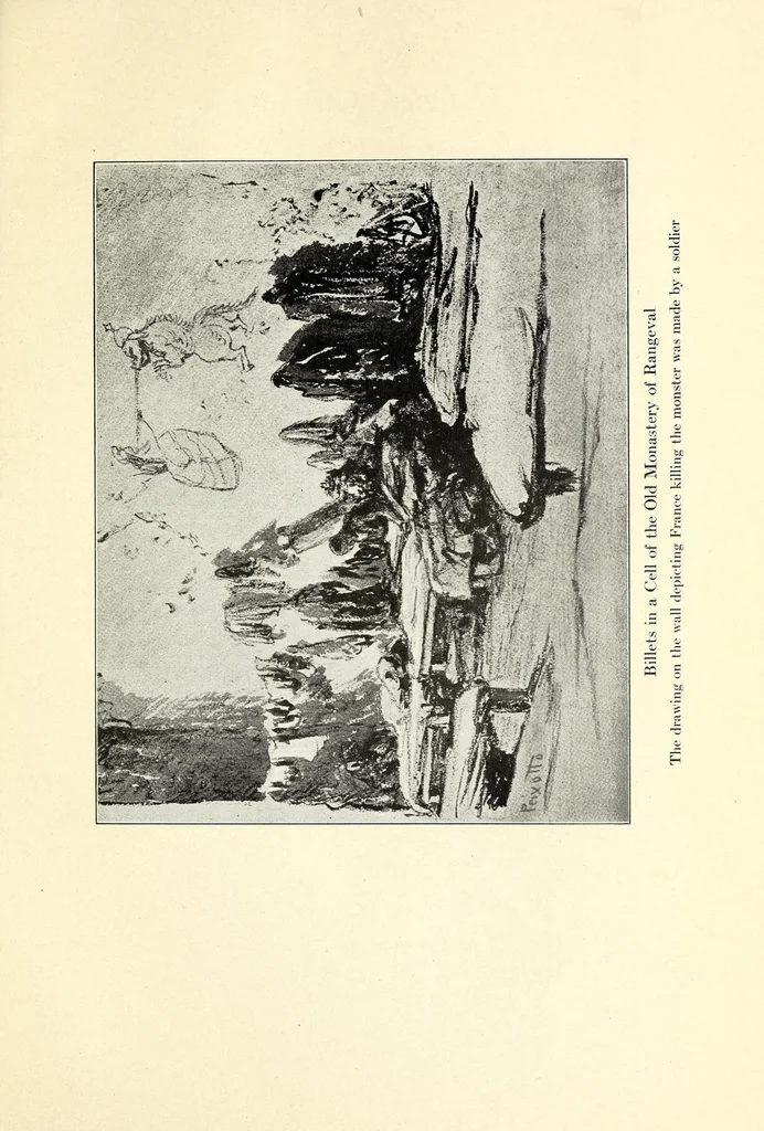 An illustration from The American front, 1919, leaf 189