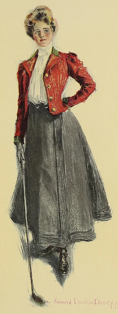 An illustration from The American girl, 1906, leaf 65