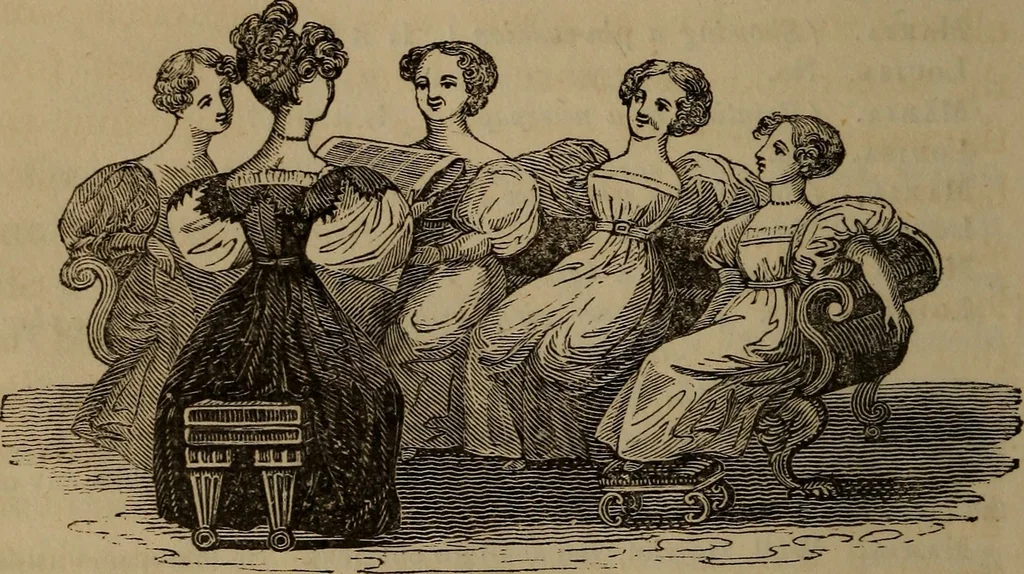 An illustration from American girl's book: or, Occupation for play hours, 1831, leaf 101