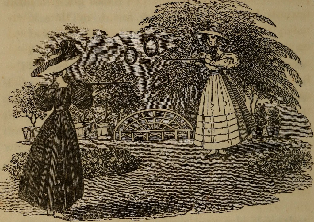 An illustration from American girl's book: or, Occupation for play hours, 1831, leaf 145