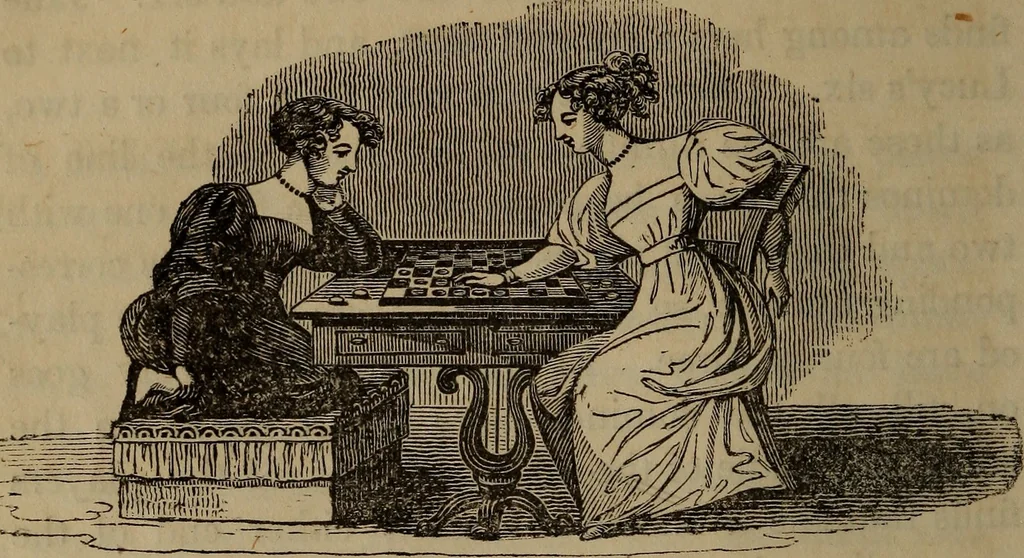 An illustration from American girl's book: or, Occupation for play hours, 1831, leaf 153