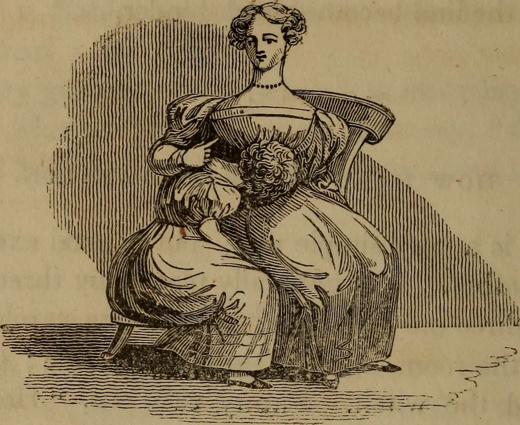 An illustration from American girl's book: or, Occupation for play hours, 1831, leaf 33