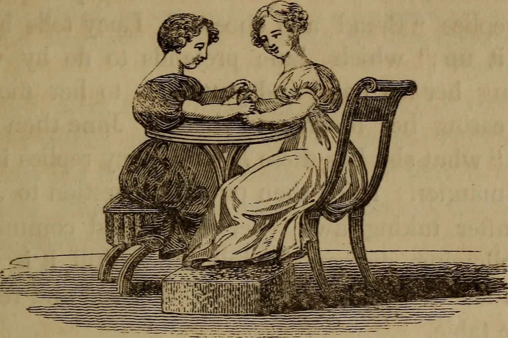 An illustration from American girl's book: or, Occupation for play hours, 1831, leaf 42