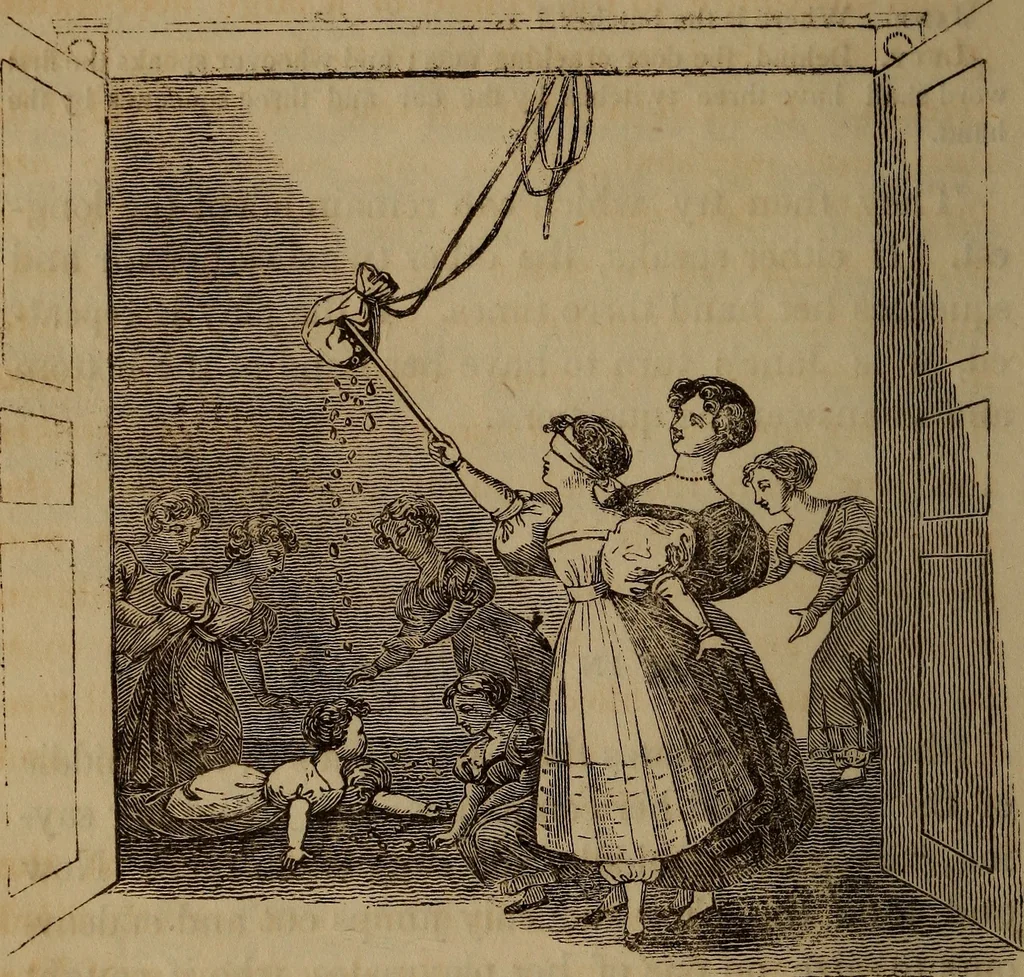 An illustration from American girl's book: or, Occupation for play hours, 1831, leaf 45