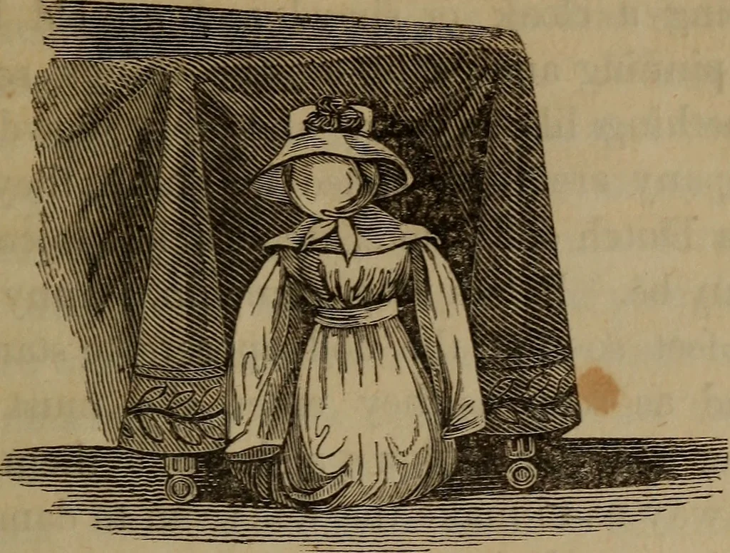 An illustration from American girl's book: or, Occupation for play hours, 1831, leaf 60