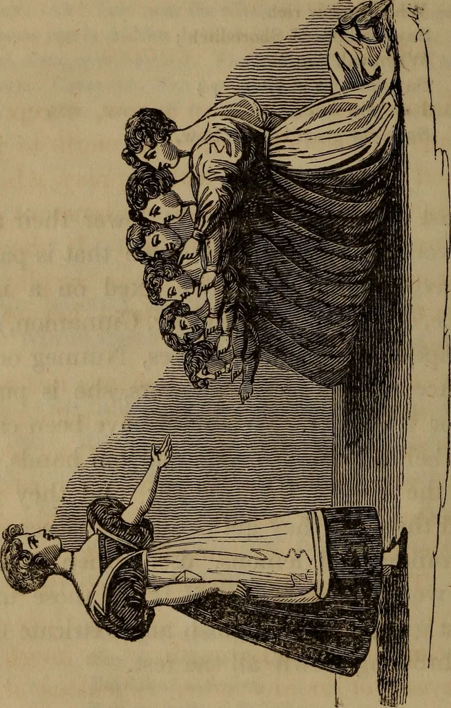 An illustration from American girl's book: or, Occupation for play hours, 1831, leaf 69