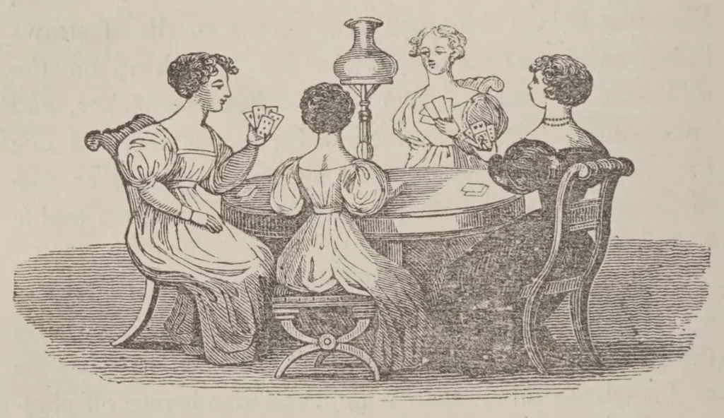An illustration from The American girl's book : or, Occupation for play hours, 1863, leaf 160