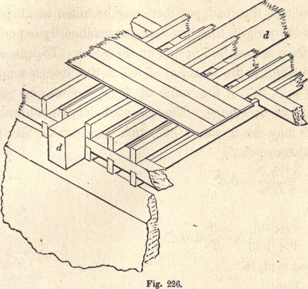 An illustration from The American house-carpenter; a treatise on the art of building, and the strength of materials, 1873, leaf 252