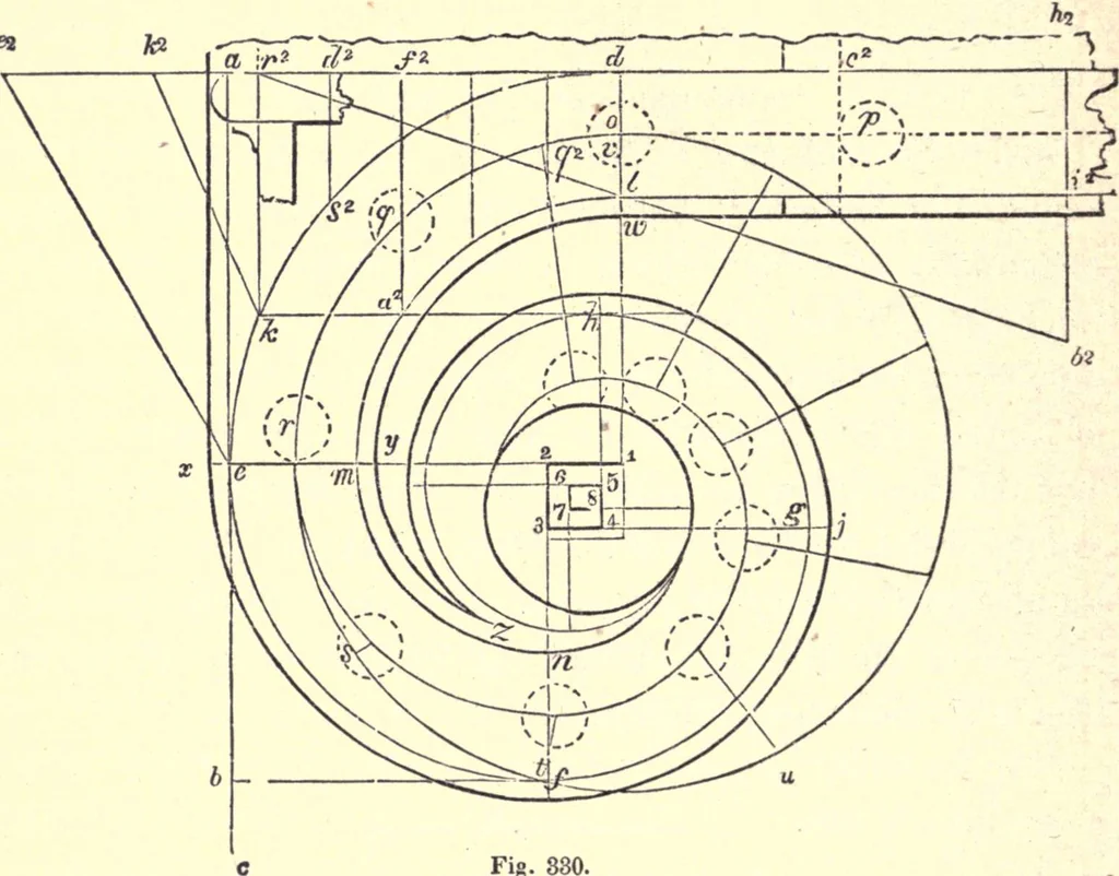 An illustration from The American house-carpenter; a treatise on the art of building, and the strength of materials, 1873, leaf 391