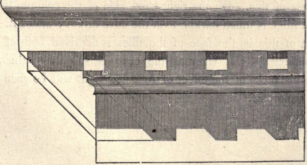 An illustration from The American house-carpenter; a treatise on the art of building, and the strength of materials, 1873, leaf 412