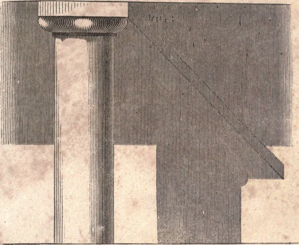 An illustration from The American house-carpenter; a treatise upon architecture, cornices and mouldings, framing, doors, windows, and stairs. Together with the most important principles of practical geometry, 1852, leaf 288