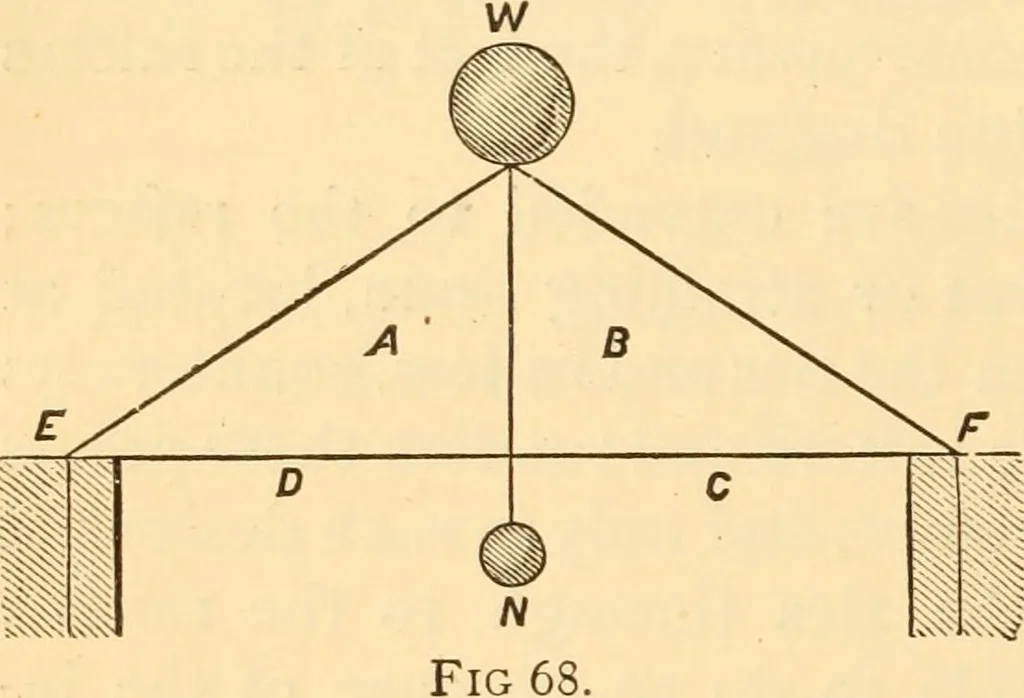An illustration from The American house carpenter. A treatise on the art of building. Comprising styles of architecture, strength of materials, and the theory and practice of the construction of floors, framed girders, roof trusses, rolled-iron beams, tubular-iron girders, cast-iron girders, stairs, doors, windows, mouldings, and cornices; together with a compend of mathematics. A manual for the practical use of architects, carpenters, stair-builders, and others, 1880, leaf 217