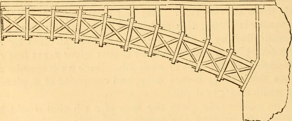 An illustration from The American house carpenter. A treatise on the art of building. Comprising styles of architecture, strength of materials, and the theory and practice of the construction of floors, framed girders, roof trusses, rolled-iron beams, tubular-iron girders, cast-iron girders, stairs, doors, windows, mouldings, and cornices; together with a compend of mathematics. A manual for the practical use of architects, carpenters, stair-builders, and others, 1880, leaf 263