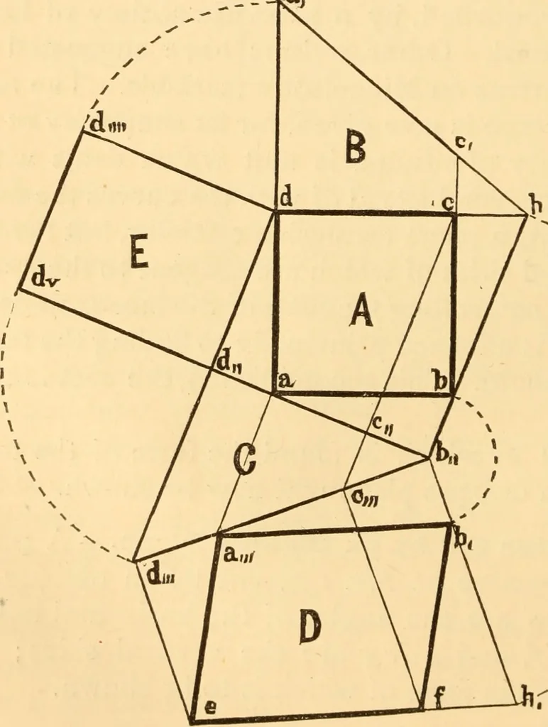 An illustration from The American house carpenter. A treatise on the art of building. Comprising styles of architecture, strength of materials, and the theory and practice of the construction of floors, framed girders, roof trusses, rolled-iron beams, tubular-iron girders, cast-iron girders, stairs, doors, windows, mouldings, and cornices; together with a compend of mathematics. A manual for the practical use of architects, carpenters, stair-builders, and others, 1880, leaf 299
