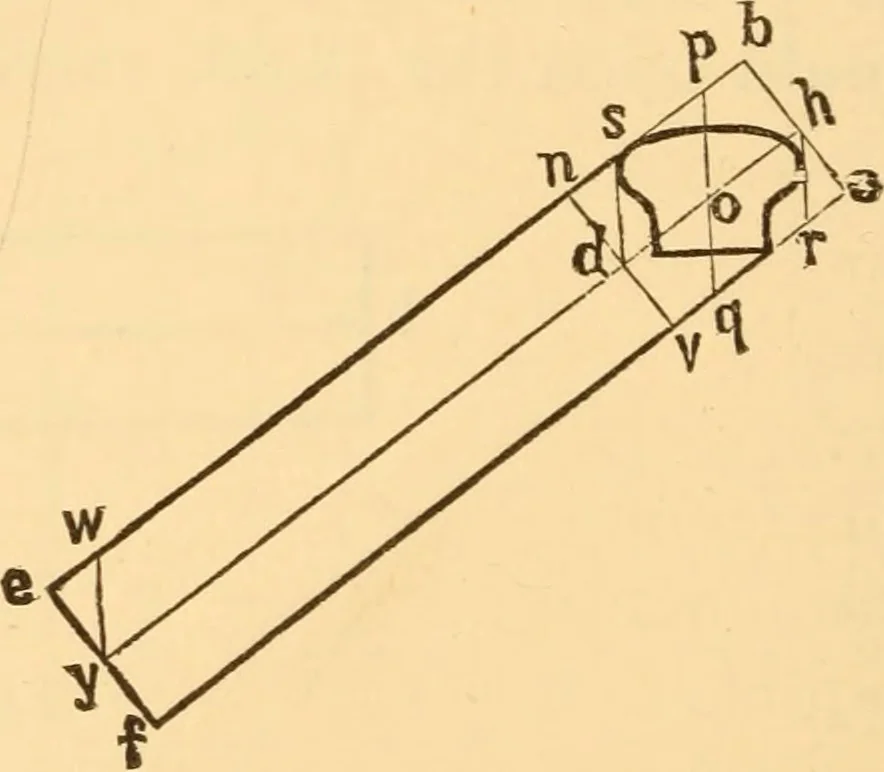 An illustration from The American house carpenter. A treatise on the art of building. Comprising styles of architecture, strength of materials, and the theory and practice of the construction of floors, framed girders, roof trusses, rolled-iron beams, tubular-iron girders, cast-iron girders, stairs, doors, windows, mouldings, and cornices; together with a compend of mathematics. A manual for the practical use of architects, carpenters, stair-builders, and others, 1880, leaf 315