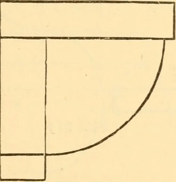 An illustration from The American house carpenter. A treatise on the art of building. Comprising styles of architecture, strength of materials, and the theory and practice of the construction of floors, framed girders, roof trusses, rolled-iron beams, tubular-iron girders, cast-iron girders, stairs, doors, windows, mouldings, and cornices; together with a compend of mathematics. A manual for the practical use of architects, carpenters, stair-builders, and others, 1880, leaf 372