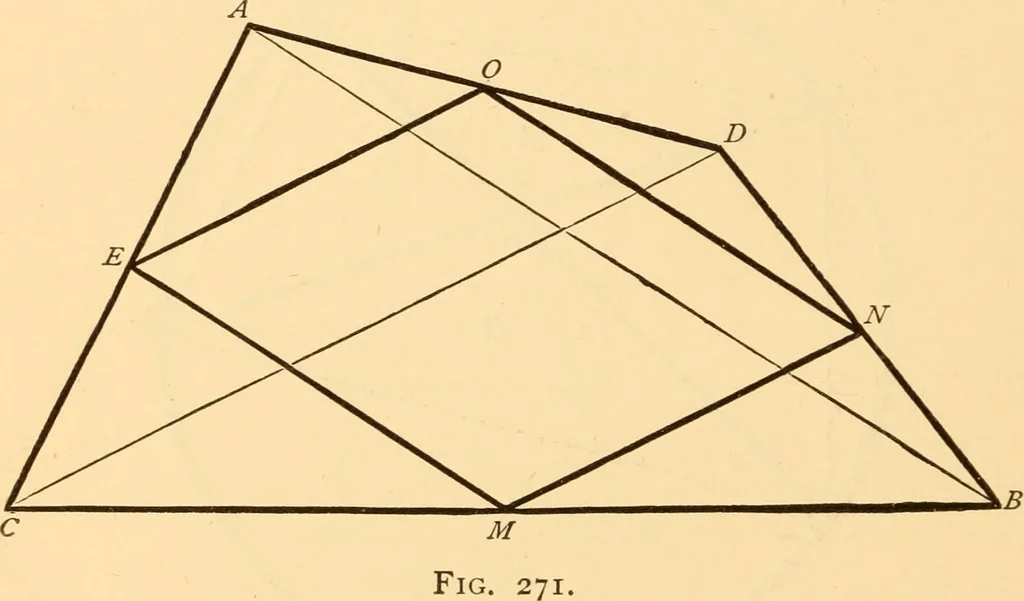 An illustration from The American house carpenter. A treatise on the art of building. Comprising styles of architecture, strength of materials, and the theory and practice of the construction of floors, framed girders, roof trusses, rolled-iron beams, tubular-iron girders, cast-iron girders, stairs, doors, windows, mouldings, and cornices; together with a compend of mathematics. A manual for the practical use of architects, carpenters, stair-builders, and others, 1880, leaf 407