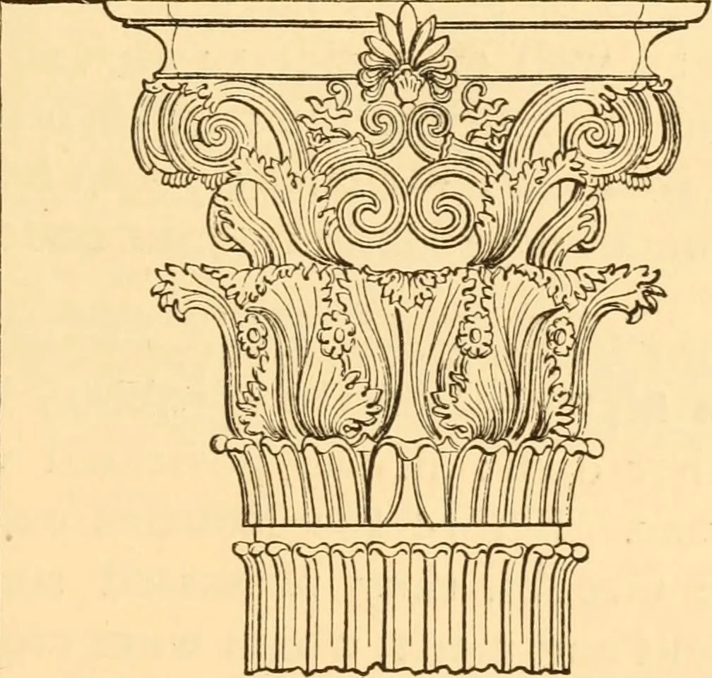 An illustration from The American house carpenter. A treatise on the art of building. Comprising styles of architecture, strength of materials, and the theory and practice of the construction of floors, framed girders, roof trusses, rolled-iron beams, tubular-iron girders, cast-iron girders, stairs, doors, windows, mouldings, and cornices; together with a compend of mathematics. A manual for the practical use of architects, carpenters, stair-builders, and others, 1880, leaf 52