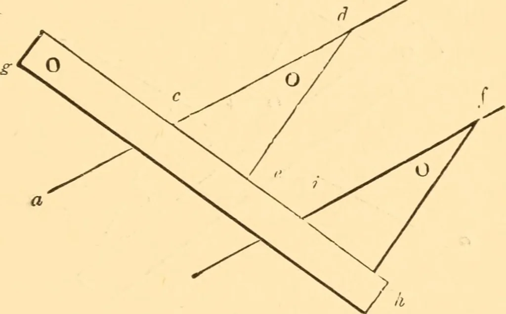 An illustration from The American house carpenter. A treatise on the art of building. Comprising styles of architecture, strength of materials, and the theory and practice of the construction of floors, framed girders, roof trusses, rolled-iron beams, tubular-iron girders, cast-iron girders, stairs, doors, windows, mouldings, and cornices; together with a compend of mathematics. A manual for the practical use of architects, carpenters, stair-builders, and others, 1880, leaf 584
