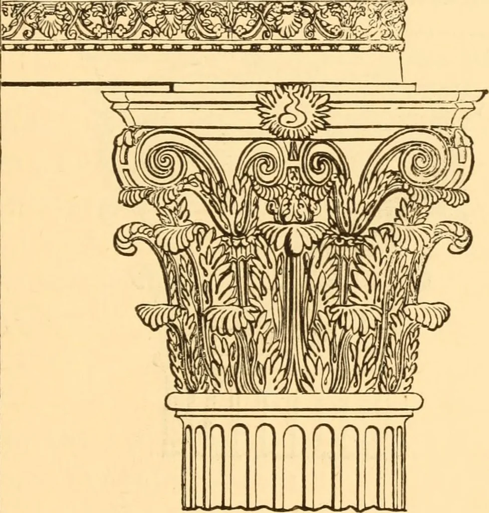 An illustration from The American house carpenter. A treatise on the art of building. Comprising styles of architecture, strength of materials, and the theory and practice of the construction of floors, framed girders, roof trusses, rolled-iron beams, tubular-iron girders, cast-iron girders, stairs, doors, windows, mouldings, and cornices; together with a compend of mathematics. A manual for the practical use of architects, carpenters, stair-builders, and others, 1880, leaf 60