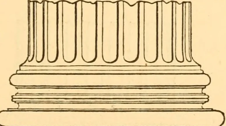 An illustration from The American house carpenter. A treatise on the art of building. Comprising styles of architecture, strength of materials, and the theory and practice of the construction of floors, framed girders, roof trusses, rolled-iron beams, tubular-iron girders, cast-iron girders, stairs, doors, windows, mouldings, and cornices; together with a compend of mathematics. A manual for the practical use of architects, carpenters, stair-builders, and others, 1880, leaf 60
