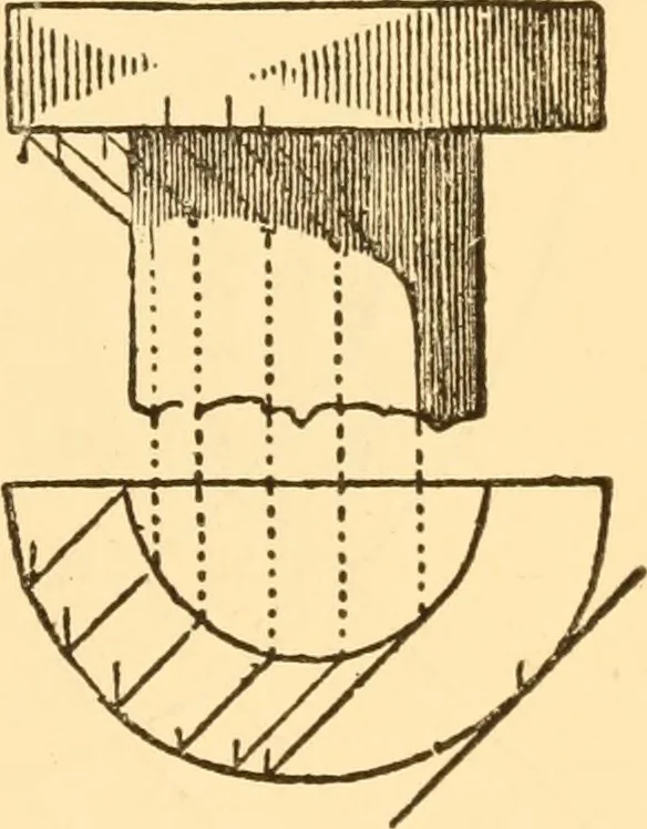 An illustration from The American house carpenter. A treatise on the art of building. Comprising styles of architecture, strength of materials, and the theory and practice of the construction of floors, framed girders, roof trusses, rolled-iron beams, tubular-iron girders, cast-iron girders, stairs, doors, windows, mouldings, and cornices; together with a compend of mathematics. A manual for the practical use of architects, carpenters, stair-builders, and others, 1880, leaf 652