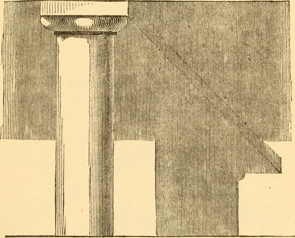 An illustration from The American house carpenter. A treatise on the art of building. Comprising styles of architecture, strength of materials, and the theory and practice of the construction of floors, framed girders, roof trusses, rolled-iron beams, tubular-iron girders, cast-iron girders, stairs, doors, windows, mouldings, and cornices; together with a compend of mathematics. A manual for the practical use of architects, carpenters, stair-builders, and others, 1880, leaf 656