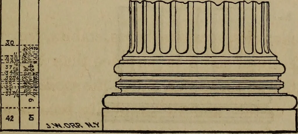An illustration from The American house-carpenter; a treatise on the art of building, and the strength of materials, 1867, leaf 116
