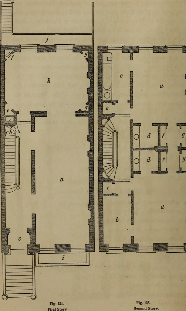 An illustration from The American house-carpenter; a treatise on the art of building, and the strength of materials, 1867, leaf 125