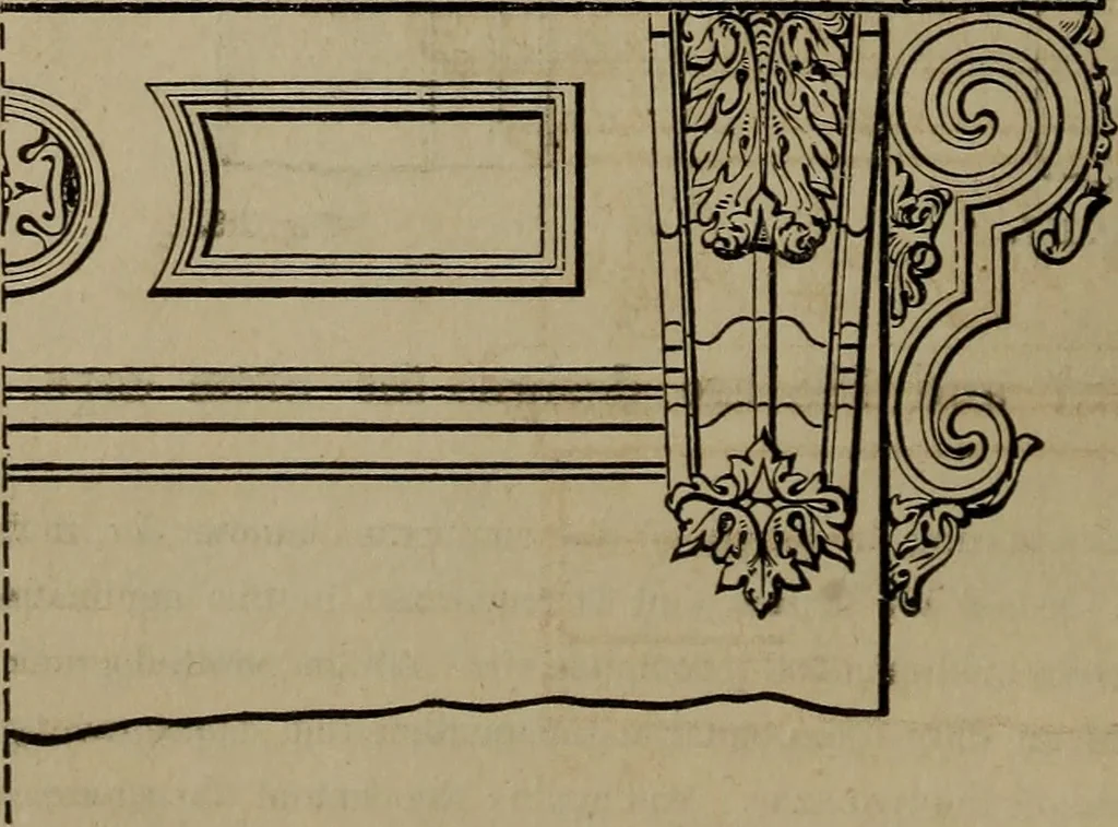 An illustration from The American house-carpenter; a treatise on the art of building, and the strength of materials, 1867, leaf 155