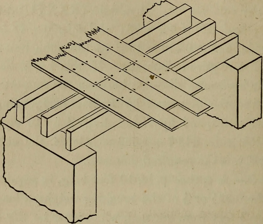 An illustration from The American house-carpenter; a treatise on the art of building, and the strength of materials, 1867, leaf 249