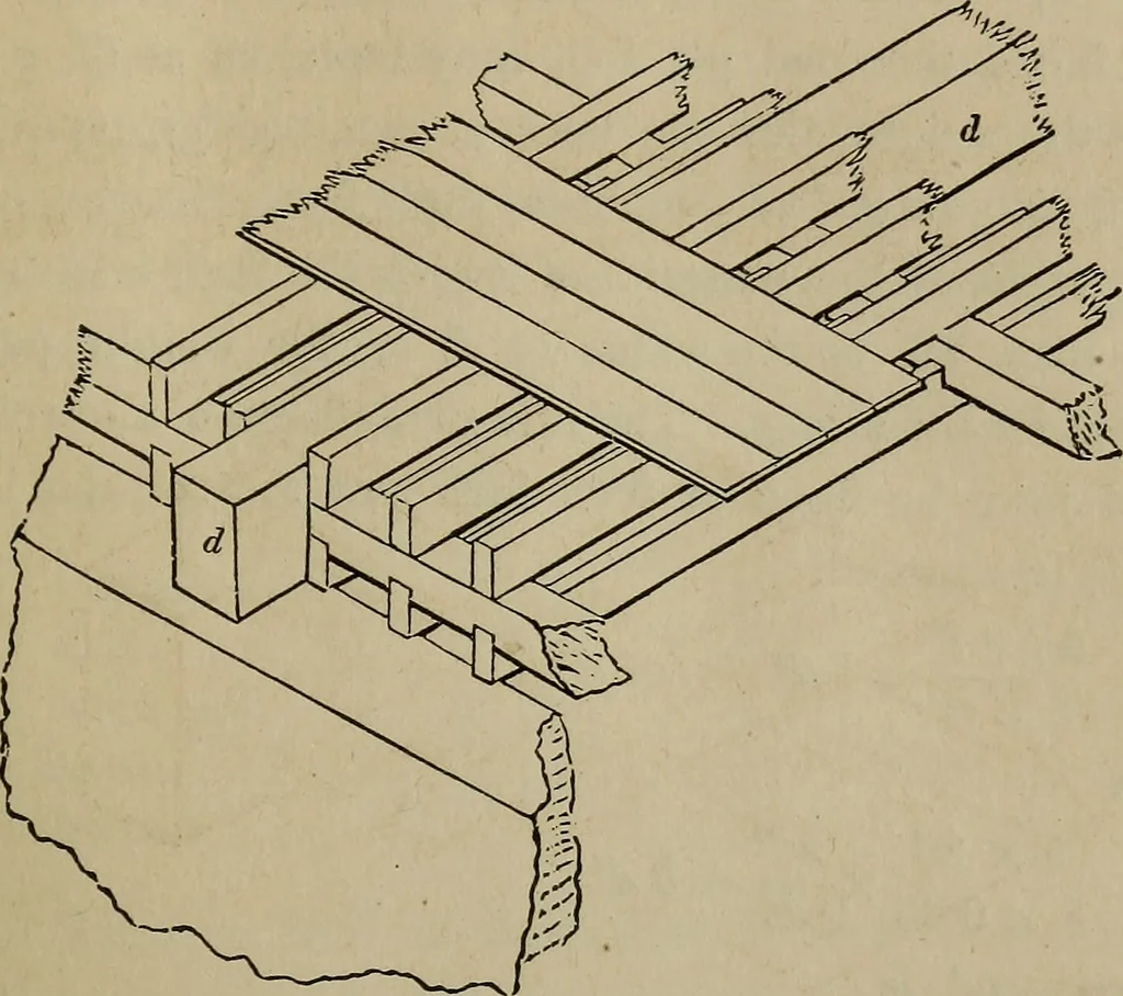 An illustration from The American house-carpenter; a treatise on the art of building, and the strength of materials, 1867, leaf 250