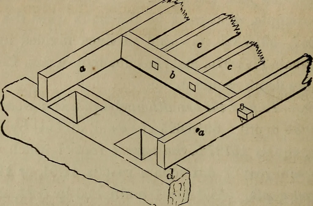 An illustration from The American house-carpenter; a treatise on the art of building, and the strength of materials, 1867, leaf 255