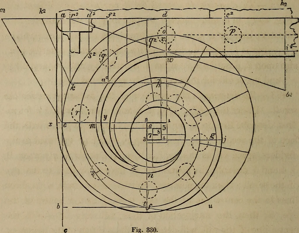 An illustration from The American house-carpenter; a treatise on the art of building, and the strength of materials, 1867, leaf 389