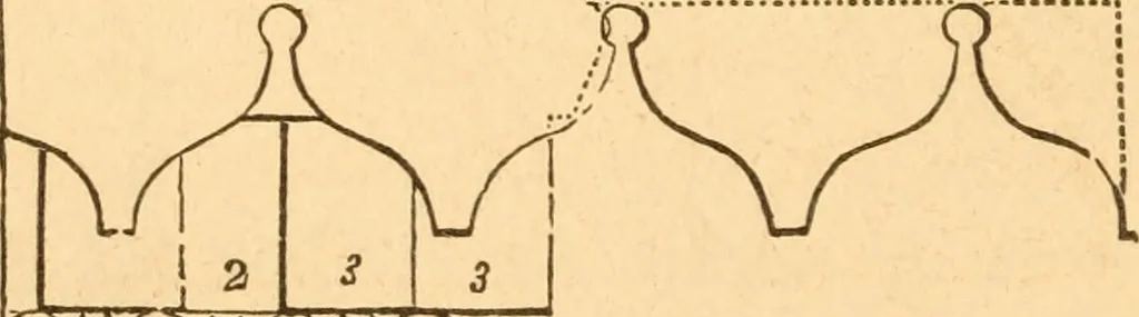 An illustration from The American house carpenter: a treatise upon architecture, cornices and mouldings, framing, doors, windows and stairs. Together with the most important principles of practical geometry, 1852, leaf 139