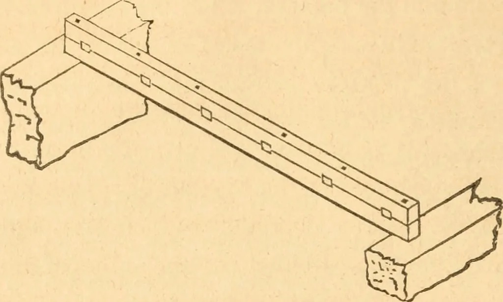 An illustration from The American house carpenter: a treatise upon architecture, cornices and mouldings, framing, doors, windows and stairs. Together with the most important principles of practical geometry, 1852, leaf 173
